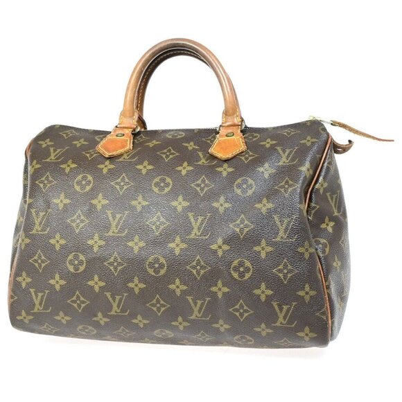LOUIS VUITTON Speedy 30 Travel Hand Bag Monogram Leather Brown - Picture 1 of 16